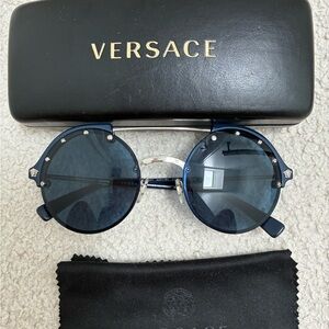 Versace Dark Blue Studded Sunglasses VE4337